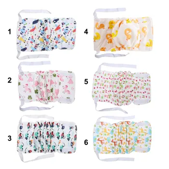 

Baby Diaper Cute Infants Children Cartoon Breathable Cotton Diaper Reusable Cloth Nappies Changing Diapers Ribbon Cloth Diapers