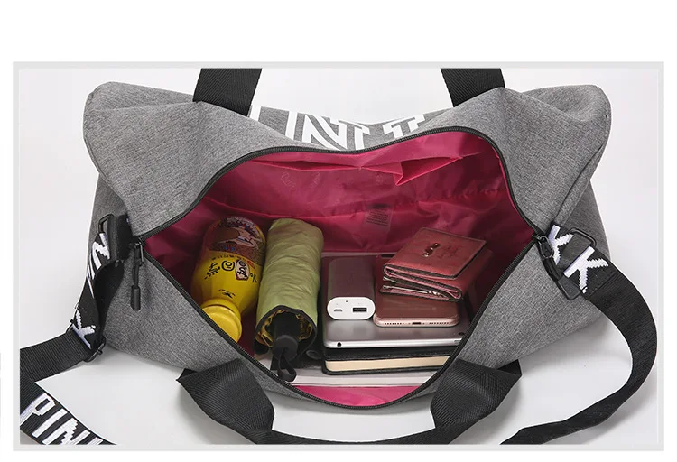 Розовые спортивные сумки с буквенным принтом для тренировок, сумка для фитнеса, путешествий, спортивная сумка для спорта на открытом воздухе, для плавания, для женщин, сухая, влажная, Gymtas, для йоги, для женщин