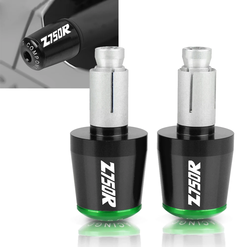 7/" CNC аксессуары для мотоциклов руль бар концы ручки слайдер Для Kawasaki Z750R Z 750R 2011 2012 с логотипом z750r