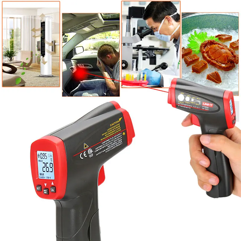 

2019 Temperature Measurement Tool ABS Health Industrial Thermometer with LCD Contactless Infrared Thermometer