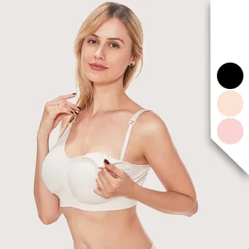 

Breastfeeding Bra Open Cup Bra Front Buckle Pregnant Women's Underwear Gathered Without Steel Underwear Ring Soft and Breathable