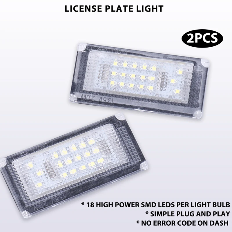 CARLitek 2 шт 18Led Licesen номер света белый 12 В Освещение номерного знака автомобиля для Mini Cooper S R50 R52 2004-2008