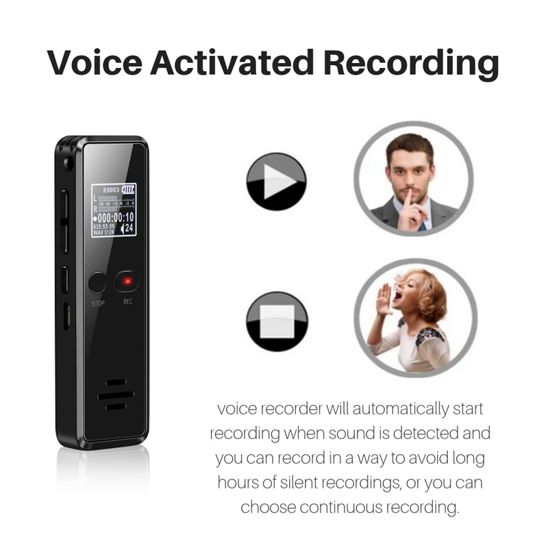 32 Гб Цифровой диктофон с динамиком шумоподавление мини микрофон MP3 плеер для лекции