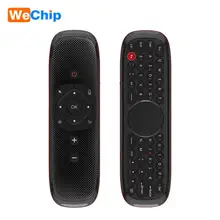 W2 Air mouse Голосовая функция гироскопа зондирования Беспроводная клавиатура дистанционного управления Английская версия для Smart tv Box/mini PC/Projecter
