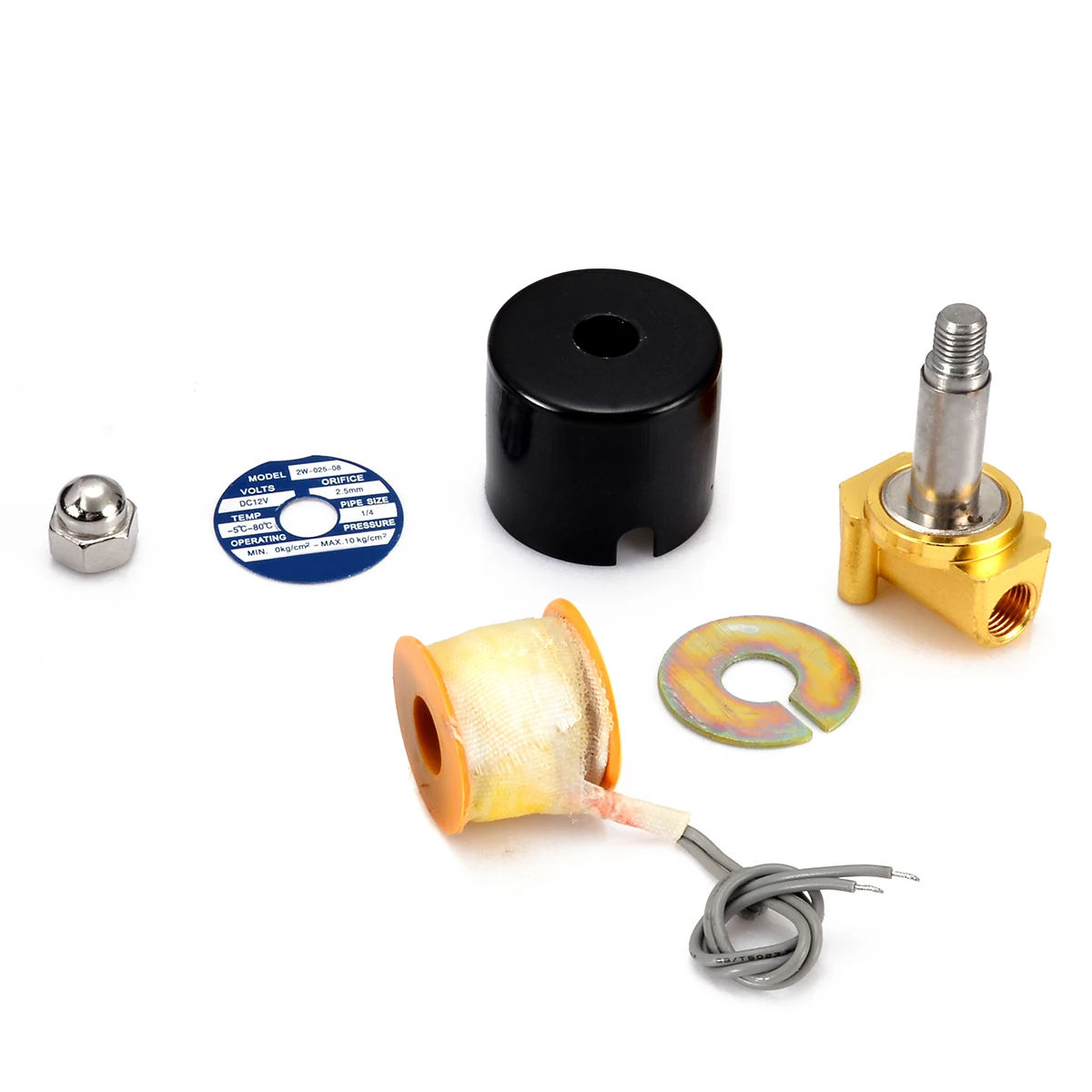 DC 12V 2-Way нормально закрытый 1/" Электрический Соленоидный клапан N/C для воды, воздуха, Газа