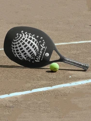 Professional Beach Tennis Racket Carbon Fiber EVA Elastic Material Soft Face Paddle Sports Tennis Racquet With Cover