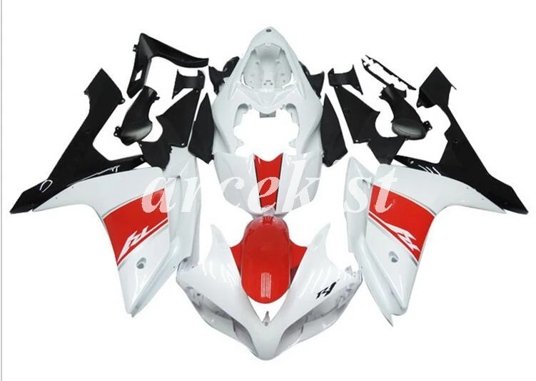 red white black Литьевая форма) ABS полный обтекатель комплект подходит для Yamaha YZF1000 R1 2007 2008 07 08 YZF R1 Кузов Набор черный красный белый - Цвет: red white black