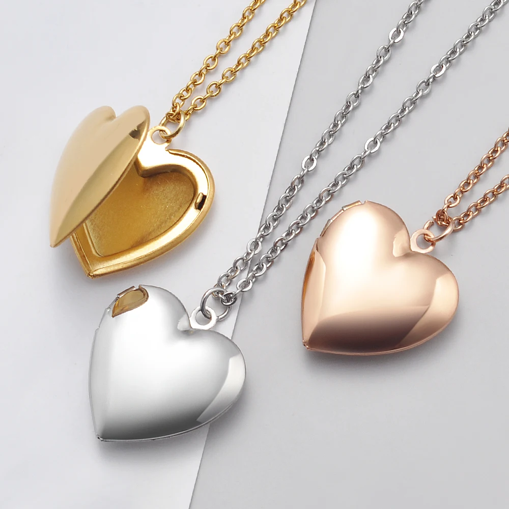 Amazon.com: Jovivi Heart Floating Charm Memory Locket Heart Glass Pendant  Necklace - 316 Stainless Steel Buckle Closure: Clothing, Shoes & Jewelry