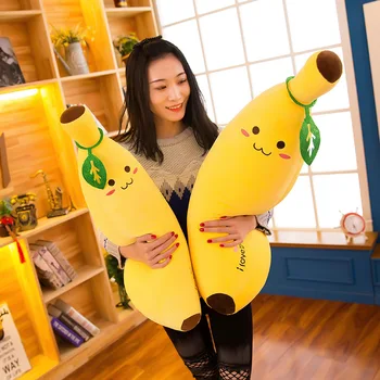

Creative Soft Banana Pillow Doll Simulation Down Cotton Fruit Pillow Plush Toy Birthday Gift Toys for Kids