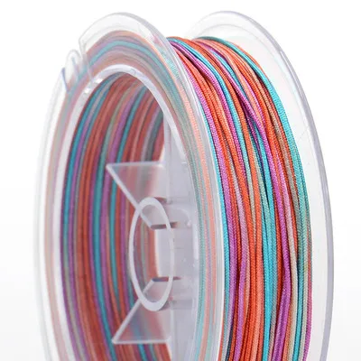 0,8 мм красочные нейлоновые линии нить китайский узел макраме шнур браслет плетеный шнур DIY кисточки вышивка бисером 25 м/рулон - Цвет: 29