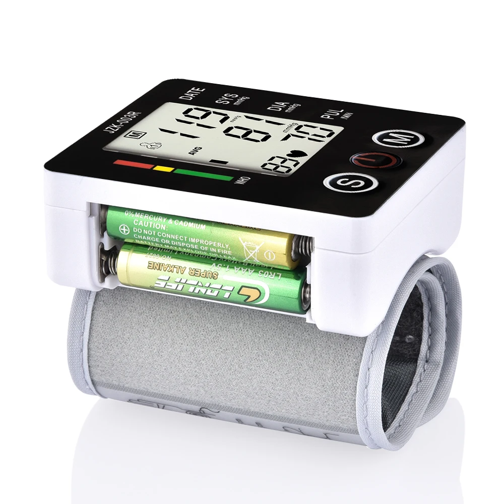 ЖК-дисплей монитор артериального давления Автоматический цифровой пульсометр измеритель пульса на запястье Сфигмоманометр семейный инструмент для мониторинга здоровья