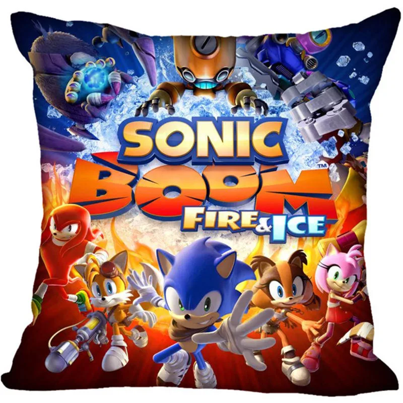 Игрушечный квадратный чехол для подушки Sonic The Hedgehog с аниме фигуркой льняные