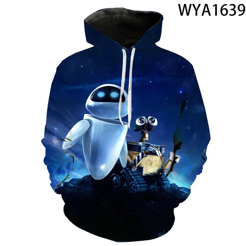 Wall-E робот 3D печатных новые куртки с капюшоном одежда для мужчин женщин детей
