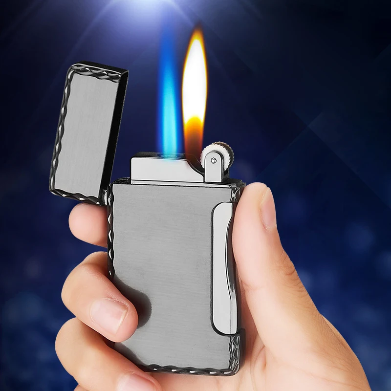 

Cigar Cigarettes Lighter Turbo Torch Electronic Lighters Smoking Accessories 2019 New Creative Metal Gas Lighter Gadgets For Men