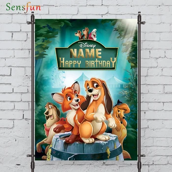 

Sensfun photography background dog Cartoon birthday child custom fabric custom shoot prop background photocall photo studio