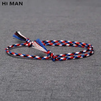 HI MAN 15 Style New Design Japanese Cotton Rope Handmade Bracelet Women Fashion Simple Color Wrap Bracelet Friendship Gift