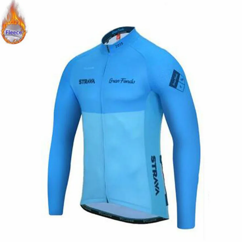 14 Pro Team Strava Мужская Зимняя Теплая Флисовая одежда для велоспорта Ropa Ciclismo Одежда с длинным рукавом для горного велосипеда комплект для спорта на открытом воздухе - Цвет: 14