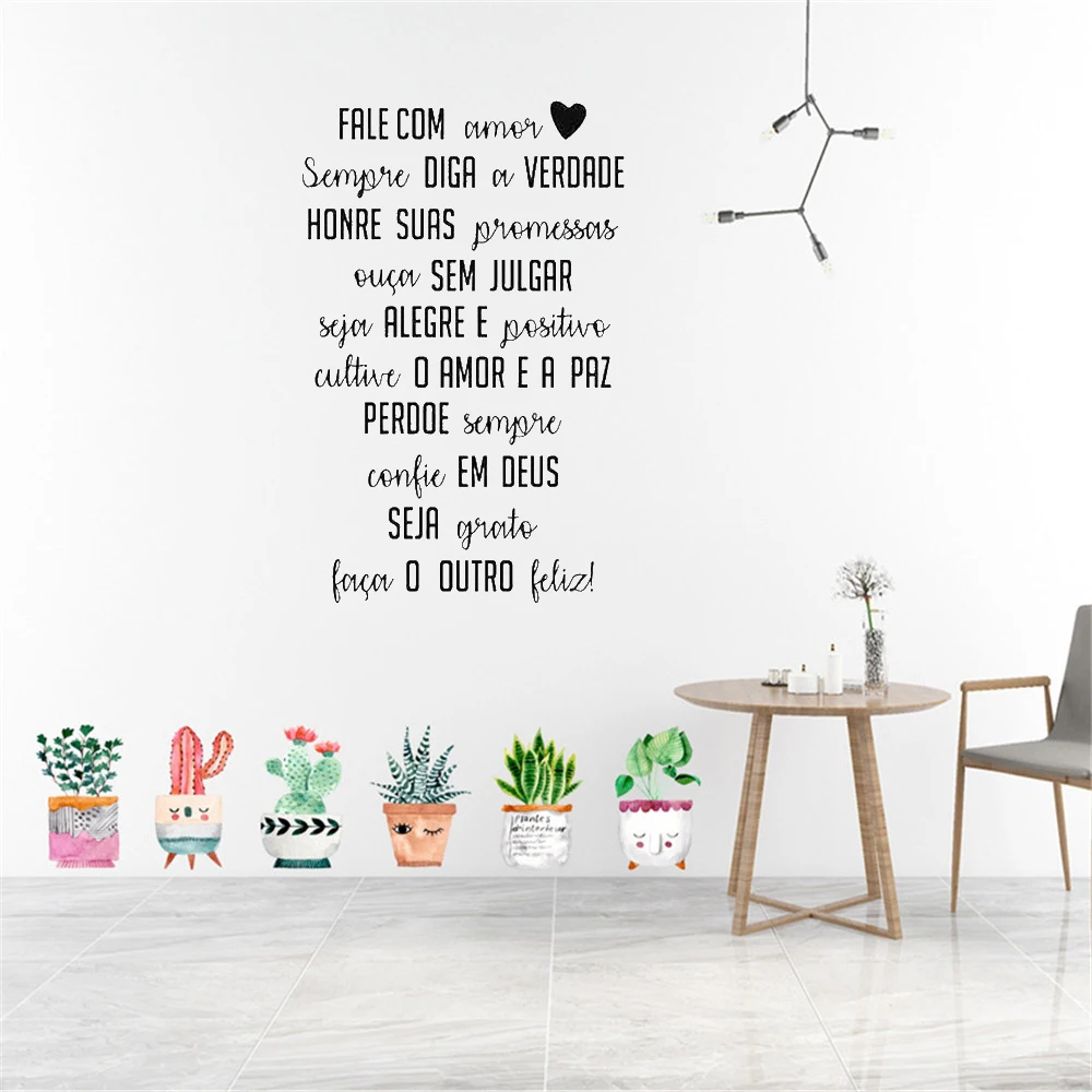 

Fale Com Amor Sempre Diga A Verdade Wall Stickers Portugal Quotes Decal For Livingroom Home Decor Removable Vinyl ru2132