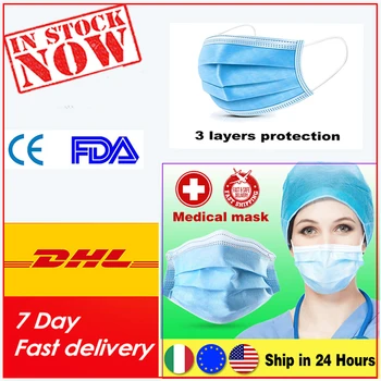 

DHL 100Pcs Medical-Disposable viruses mask mascarilla mascarillas masque mundschutz maske mascarilla reutilizable masque coton