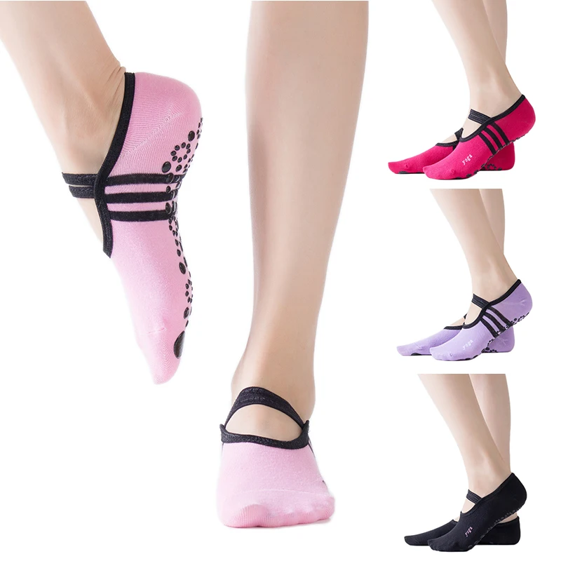 Yoga Socks Lady Non-slip Pilates Massage Socks 1 Pair