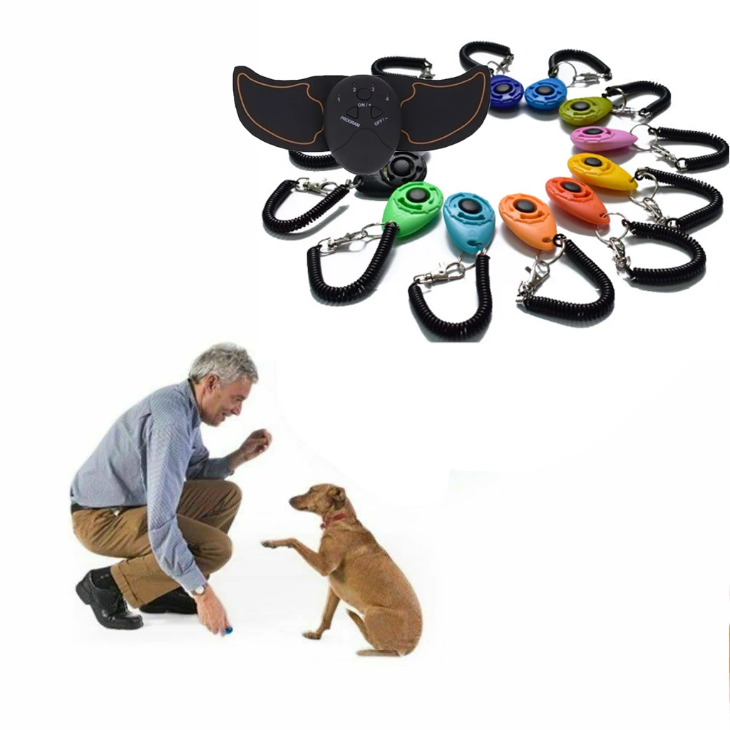 Portable Pet Dog Whistle Puppy Button Clicker Trainer Agility Aid Wrist