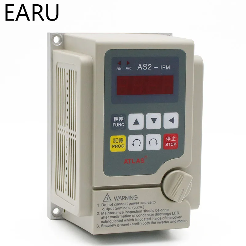 

VFD Inverter 0.4KW/0.75KW/1.5KW/2.2KW Frequency Converter 220V/380V 3P Output CNC Spindle Motor Speed Control Machine Converter