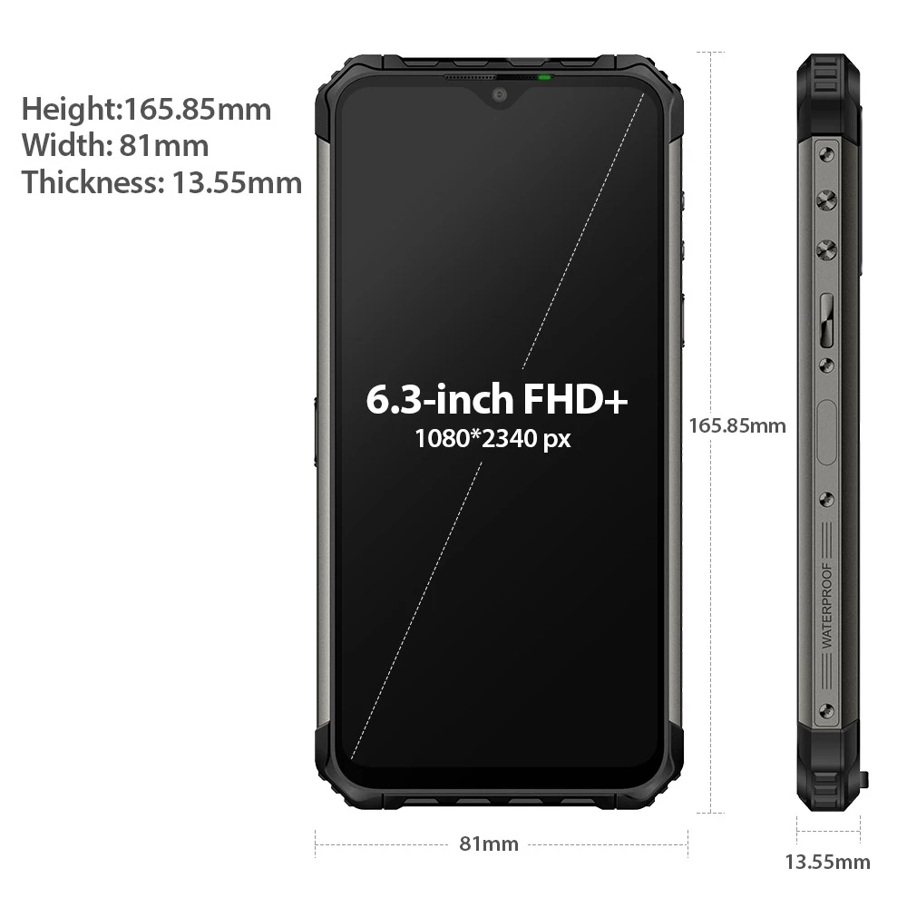 Глобальная версия Ulefone Armor 7 IP68 Водонепроницаемый Прочный 6,3 дюймовый FHD+ 8 Гб 128 ГБ Восьмиядерный Android 9,0 48MP NFC 4G LTE смартфон