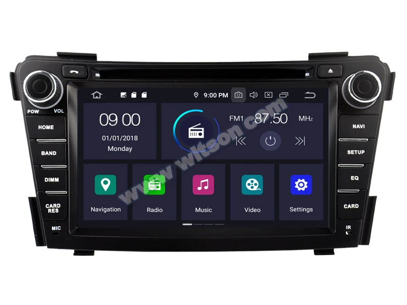 Discount 7" Android 9.0 Pie OS Car DVD Multimedia Navigation GPS Radio for Hyundai i40 2011-2018 with Greater Viewing Angle IPS Screen 1