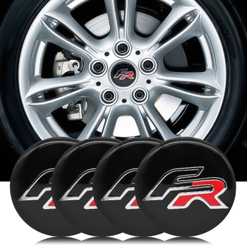 

4PCS 56MM Aluminium FR Logo Car Wheel Hub Center Cap Sticker for Seat Leon FR+ Cupra Ibiza Altea Exeo Formula Styling Accessory