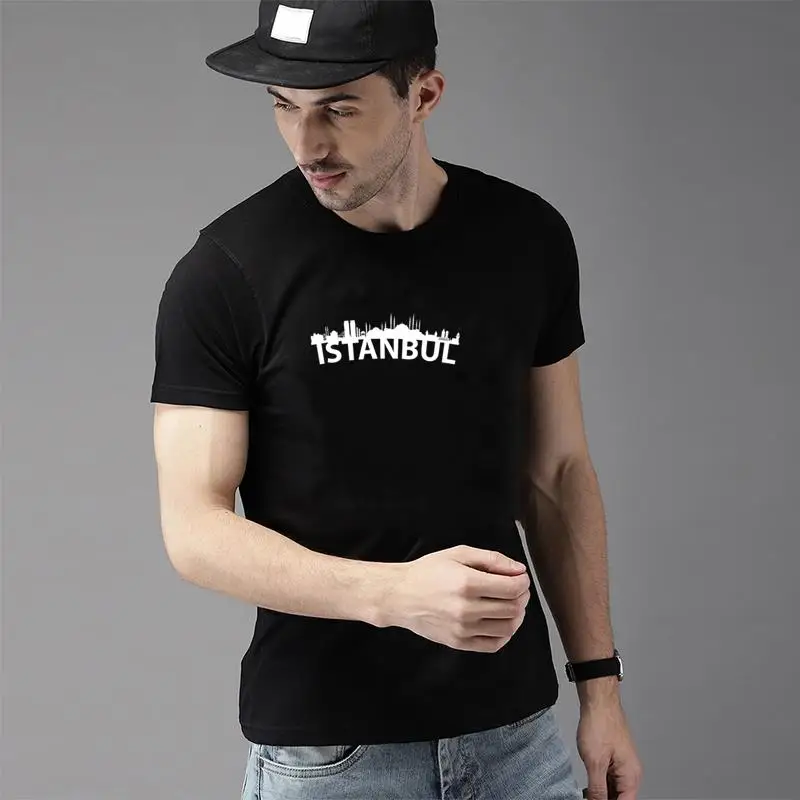 

printed Arc Skyline Of Istanbul Turkey tshirt 3xl 4xl 70xl Short Sleeve splatoon Hipster gents tshirts