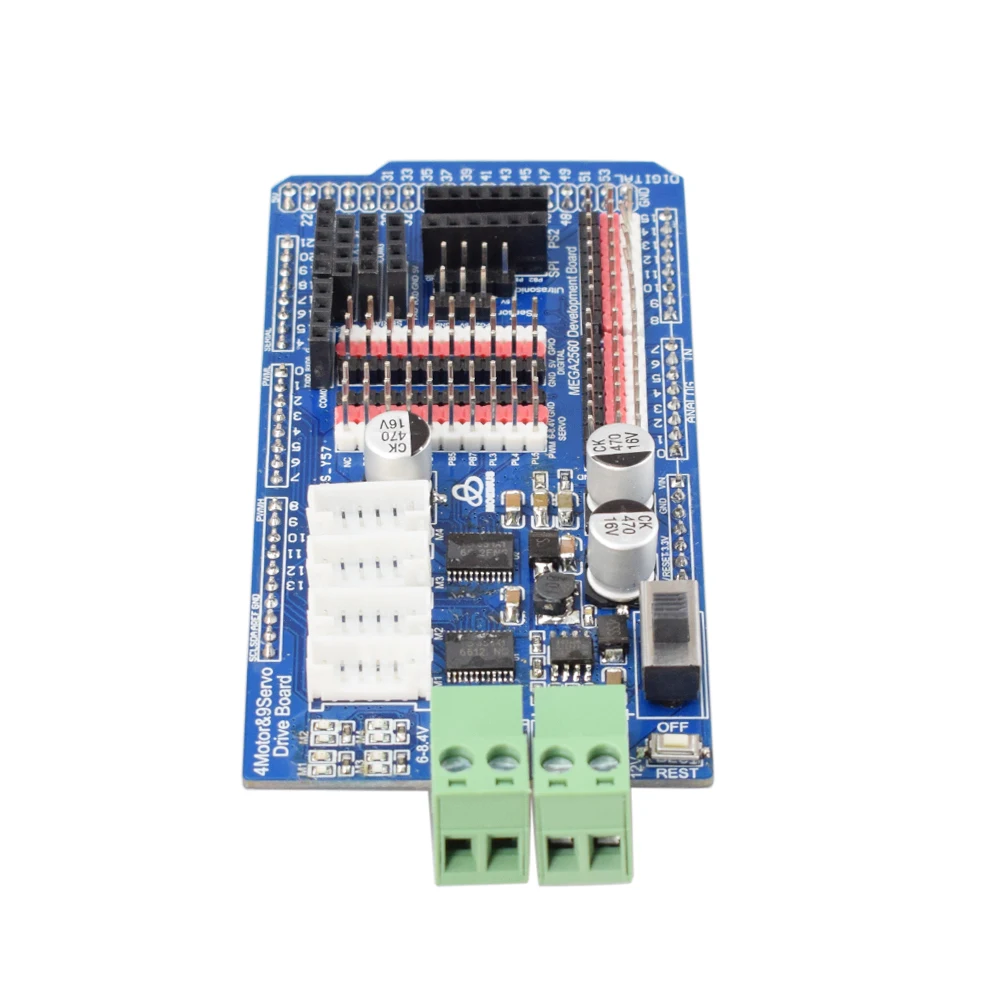 4 канала двигатель 9 Servo Щит драйвер платы для Arduino MEGA2560 Mecanum колеса умный робот