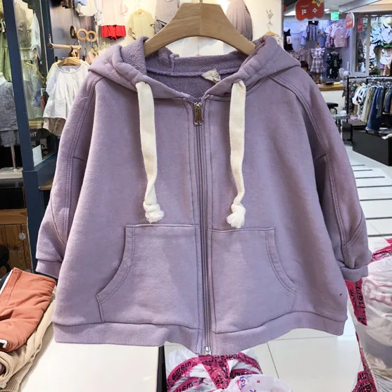 Light Purple 100 Cm Детская одежда в Корейском стиле на осень и зиму,, детская одежда свободного кроя в Корейском стиле для мальчиков и девочек - Цвет: Light Purple 100 Cm