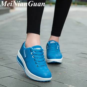 

Spring Autumn Sports Shoes Ladies Light Weight Sneakers Woman Lace Up Running Shoes for Women Thick Base Plus Size Shoes 42 H2