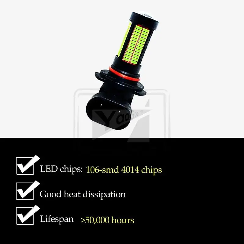 YaaGoo 2x 106SMD ICEBLUE Высокая мощность 9006 HB4 противотуманный светильник лампа
