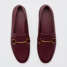 

Dave&Di 2021 new arrival women shoes women flat shoes england style Horsebit solid sheep soft slip-on loafers women shoes woman