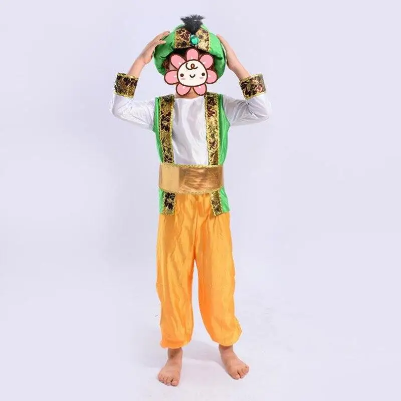 Маскарадный костюм индийского принца для мальчиков выступлений на сцене