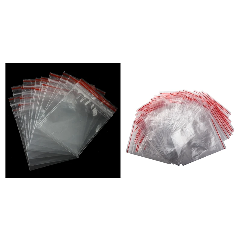 NHBR-200 шт пакетик, прозрачная пластиковая сумка FERMETURE Pochon Pression 5X7Cm& 7x10CM
