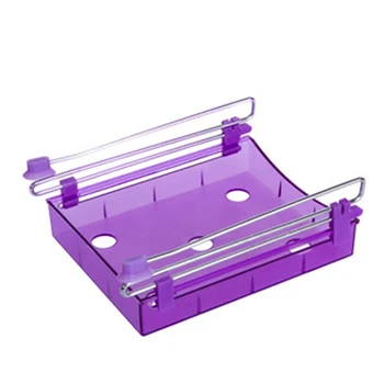 

Fridge Drawer Organizer Retractable Drawer Refrigerator Storage Box Household 12x15x2.5cm Kitchen Storage TB Sale