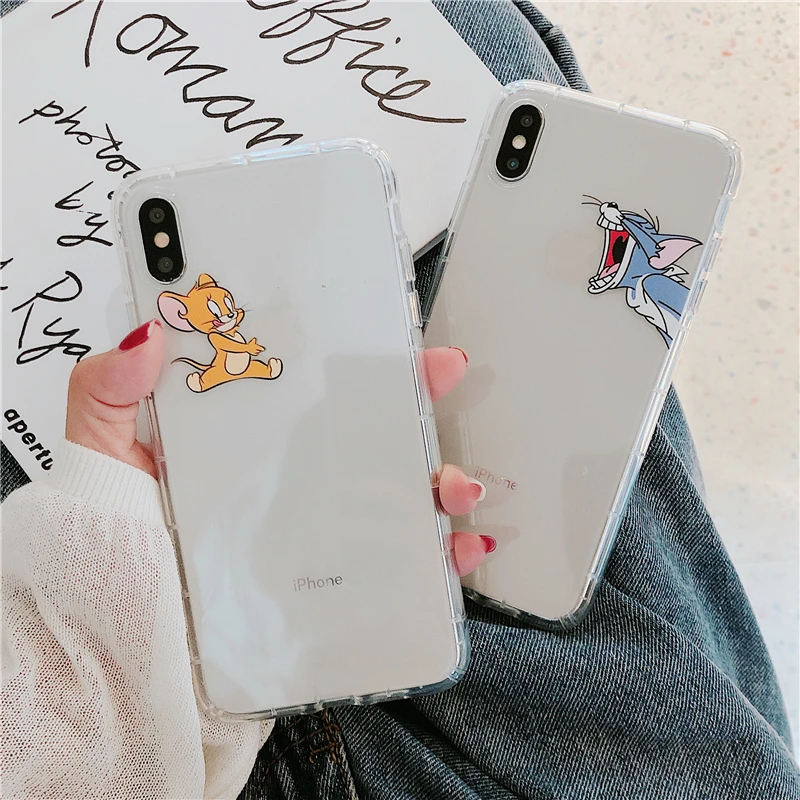 

Creative case for iphone 8 7 6 6S Plus Coque soft and transparent TPU fun pattern for iphone X XS Max XR case