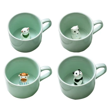 

Cartoon Animals Ceramic Mugs Coffee Milk Juice Lemon Tea Cup Cute Kids Mug Home Office Drinkware for Kitchen Accessories