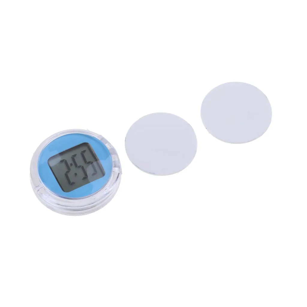 Синий Mini Motorcycle Digital Clock Waterproof Stick-on Motorbike Watch 1" Diameter - Цвет: Синий