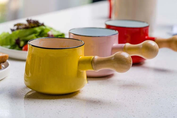 Эмаль 9 см эмалированная ручка мини молоковарка растопление шоколада горшок