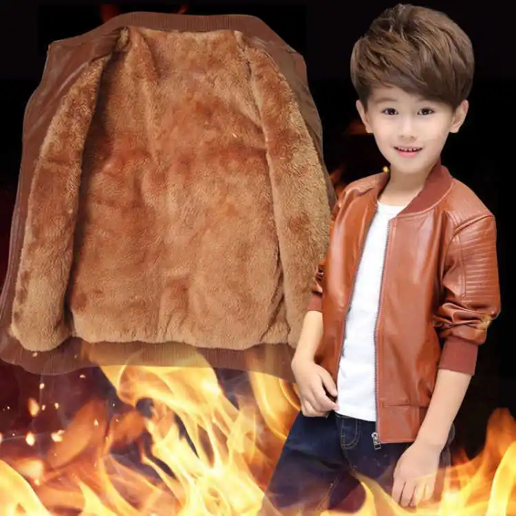

2019 Autumn Clothing New Style Childrenswear BOY'S Leather Jacket Kids' Overcoat Baby Boy Korean-style Jacket Kids Leather Jacke