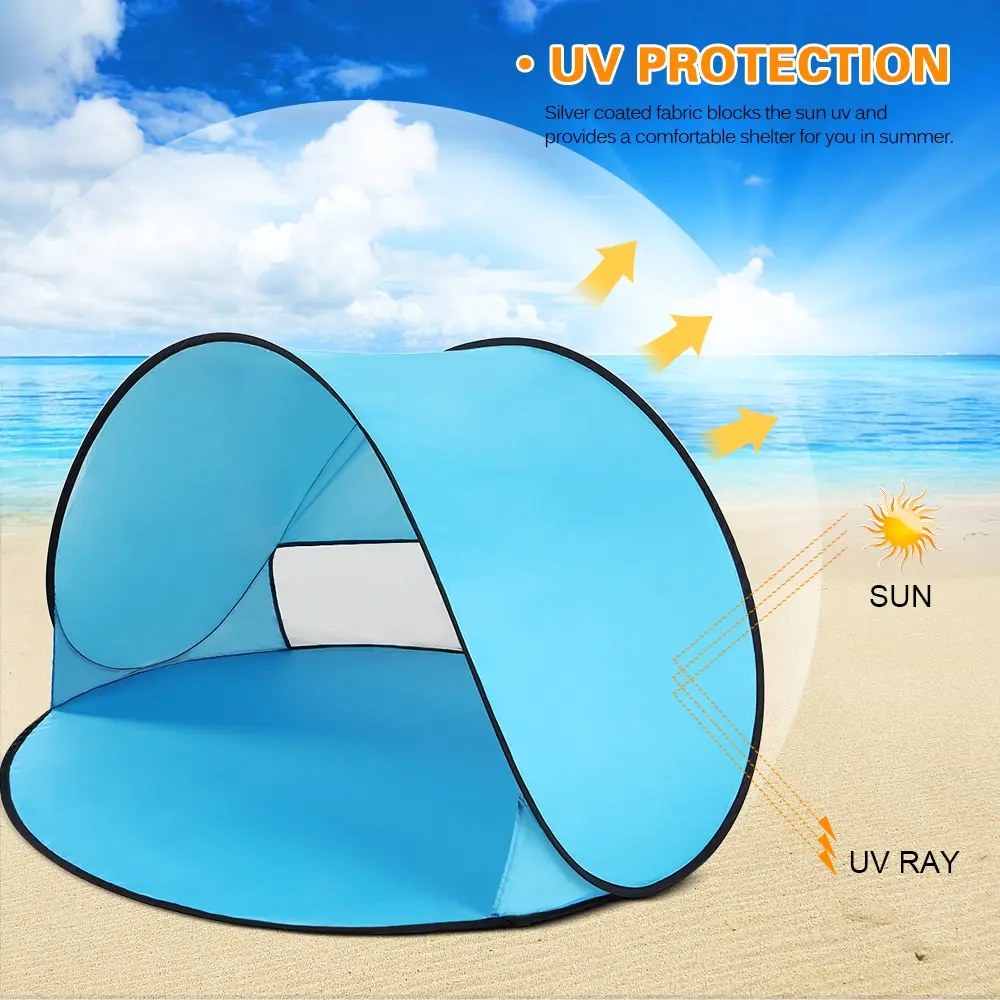 

Instant Pop Up Tent Baby Beach Tent Cabana Portable Anti UV Sun Shelter for Camping Fishing Hiking Tents Outdoor Camping