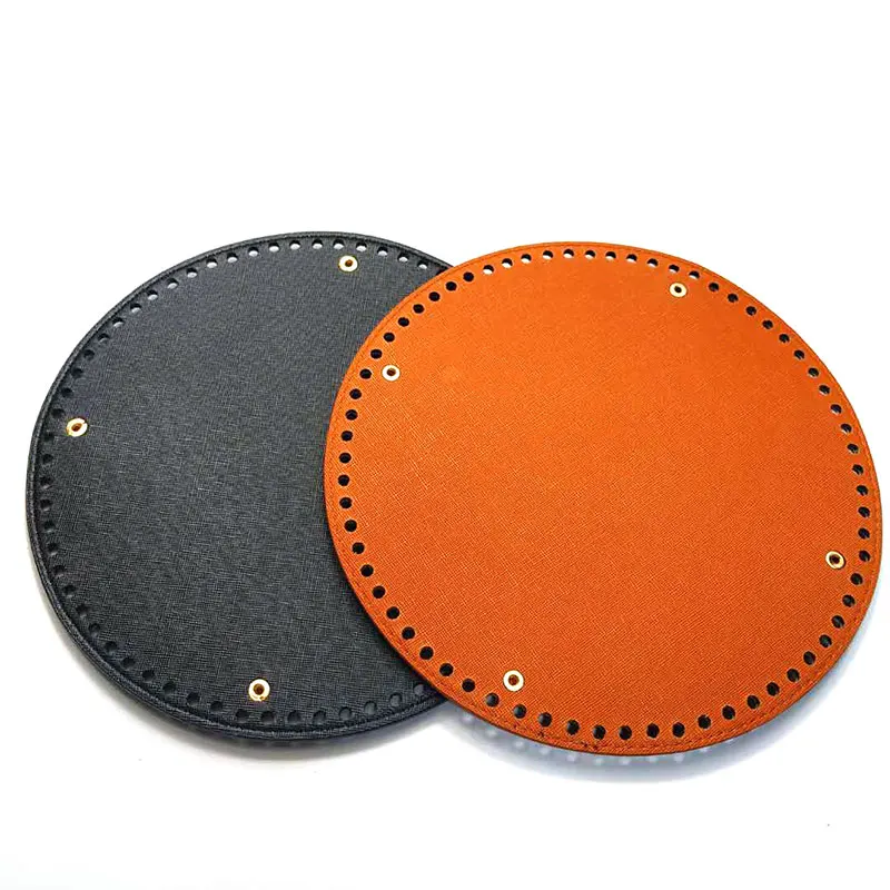

23*23cm Round Bottom For Knitting Bag DIY Bag Replacement For Women Shoulder Handbags PU Leather Bottom for Bag Accessories