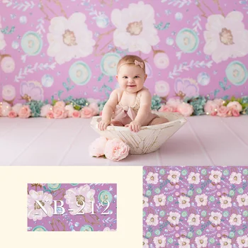 

Wood Floor Backdrop Photography Background Flowers and Plants Photo Studio Props Photo Booth Props for Baby Newborn