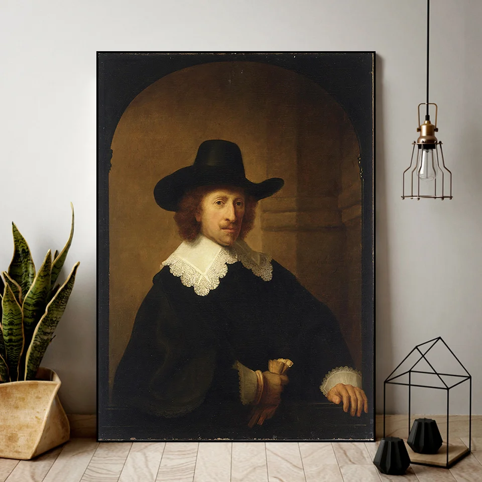 Rembrandt Harmenszoon Van Rijn знаменитый мастер-художник портрет мужского холста картина