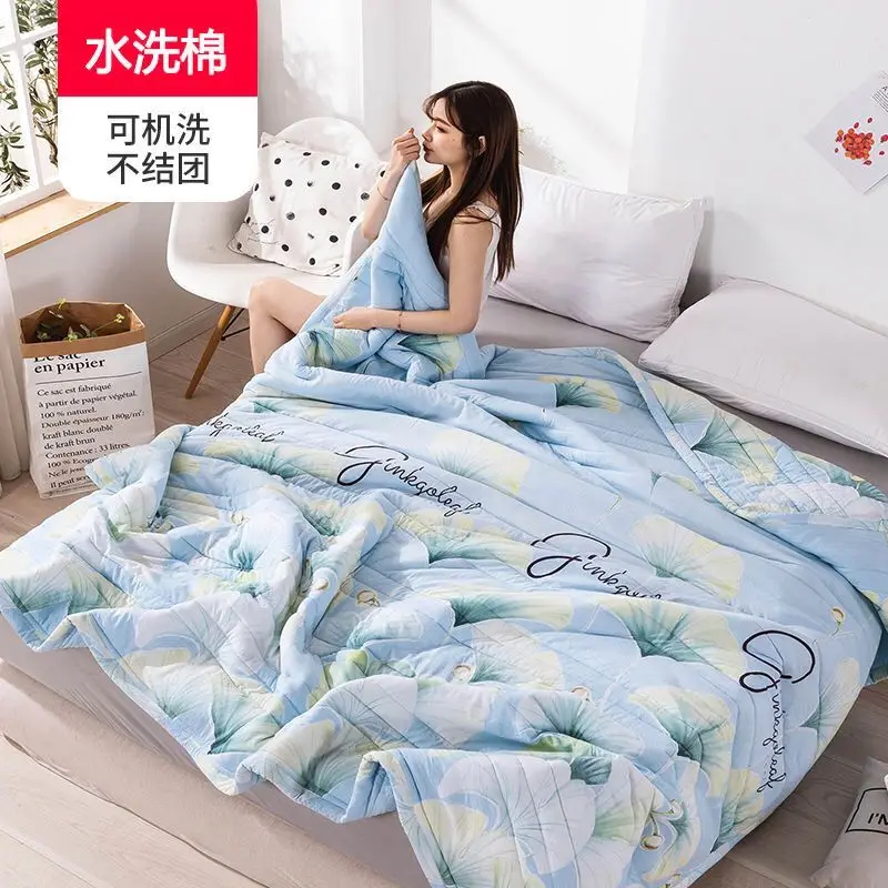 2021 Cotton Blankets Throws Adult Thick Summer Blankets Home Super Soft Duvet Luxury Colorful