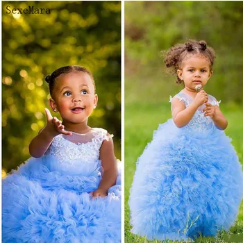 

Customized Baby Girl Birthday Dresses Children Clothing Casual Princess Evening Party Clothes 12m 18m 24m