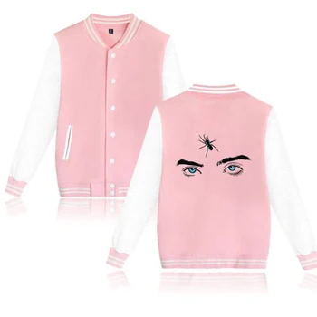 

Billie Eilish Jacket Women Popular Print Design Baseball Jacket Fashion Casual Pink Jacket Streetwear Hip Hop Men Jacket Clothes